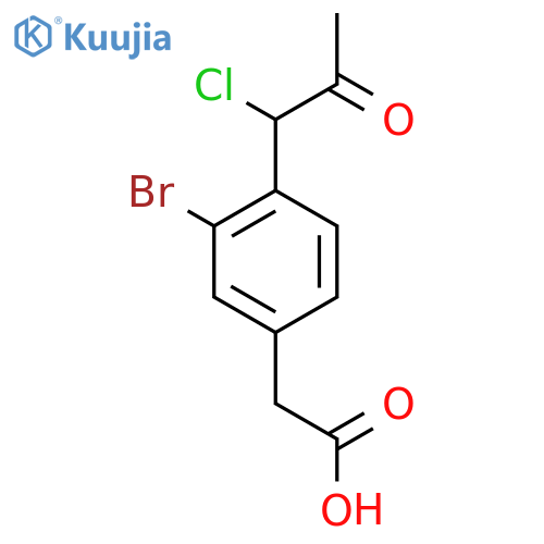 3-Bromo-4-(1-chloro-2-oxopropyl)phenylacetic acid structure