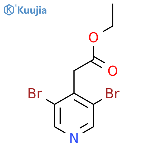 Ethyl 3,5-dibromopyridine-4-acetate structure