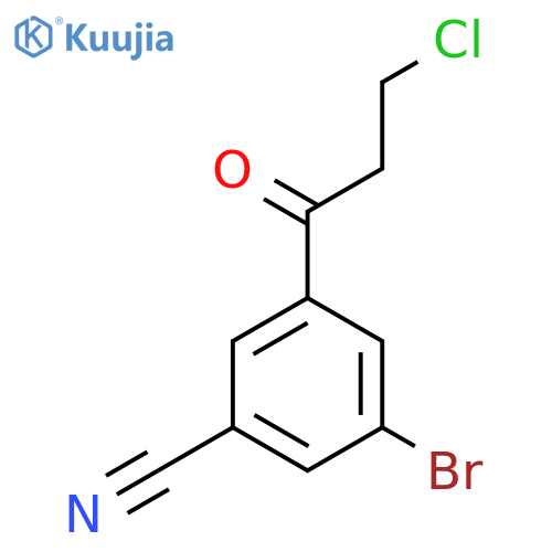 1-(3-Bromo-5-cyanophenyl)-3-chloropropan-1-one structure