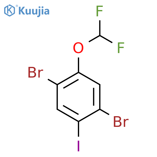 1,4-Dibromo-2-difluoromethoxy-5-iodobenzene structure