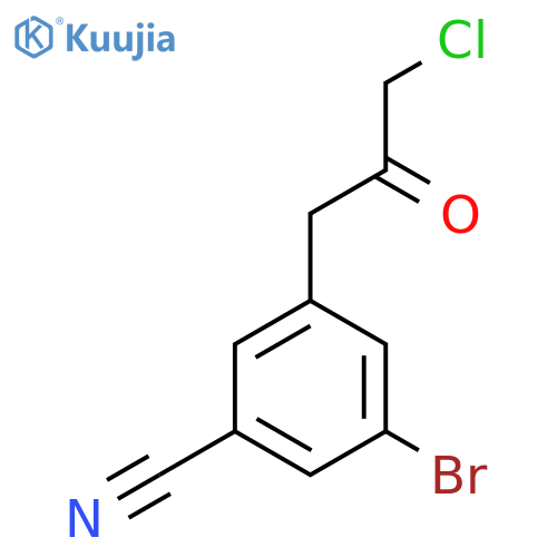 1-(3-Bromo-5-cyanophenyl)-3-chloropropan-2-one structure