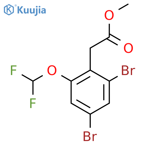 Methyl 2,4-dibromo-6-(difluoromethoxy)phenylacetate structure