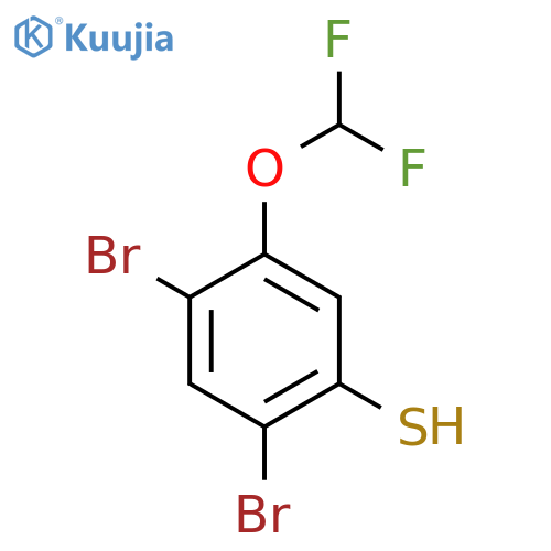2,4-Dibromo-5-(difluoromethoxy)thiophenol structure
