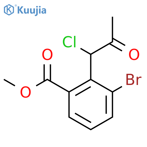 Methyl 3-bromo-2-(1-chloro-2-oxopropyl)benzoate structure