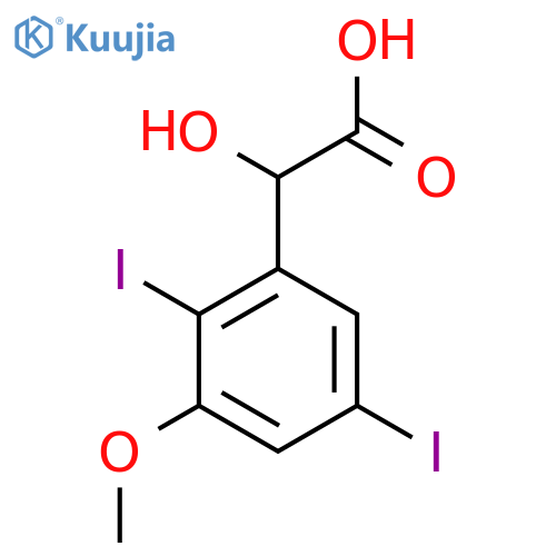 2,5-Diiodo-3-methoxymandelic acid structure