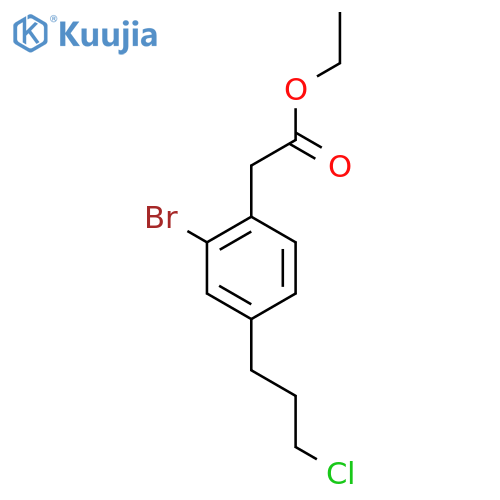Ethyl 2-bromo-4-(3-chloropropyl)phenylacetate structure