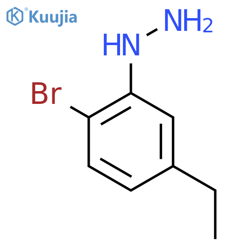 2-Bromo-5-ethylphenylhydrazine structure
