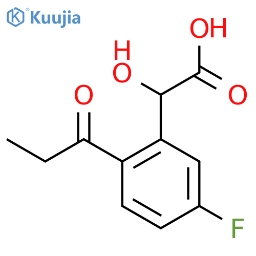 5-Fluoro-2-propionylmandelic acid structure