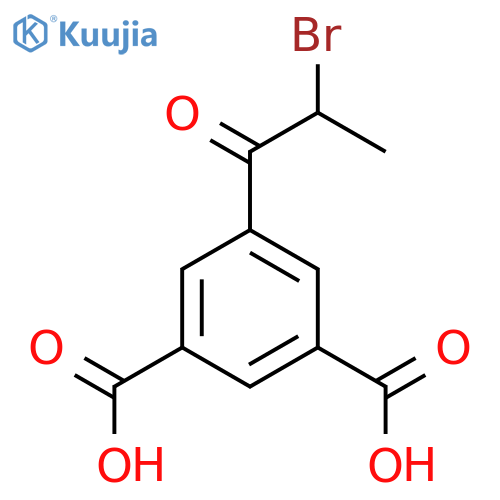 2-Bromo-1-(3,5-dicarboxyphenyl)propan-1-one structure