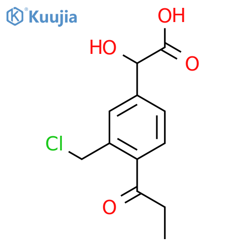 3-(Chloromethyl)-4-propionylmandelic acid structure