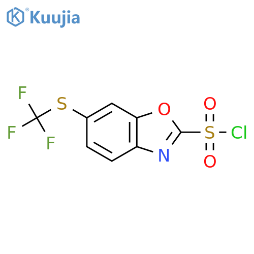 6-(Trifluoromethylthio)benzo[d]oxazole-2-sulfonyl chloride structure