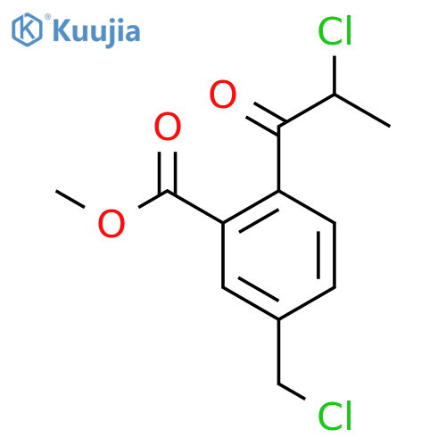 Methyl 5-(chloromethyl)-2-(2-chloropropanoyl)benzoate structure