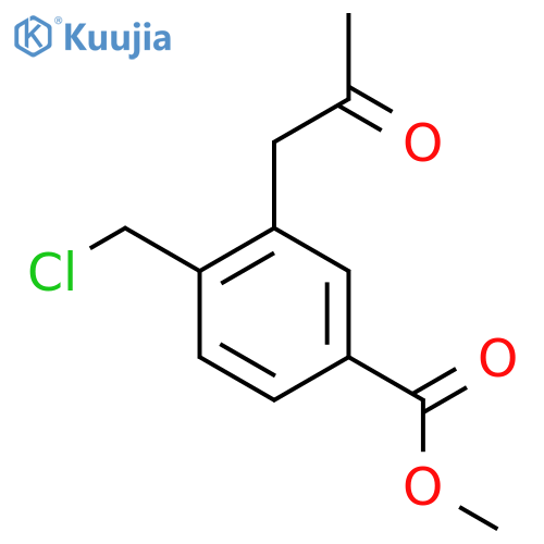Methyl 4-(chloromethyl)-3-(2-oxopropyl)benzoate structure