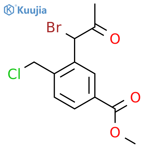 Methyl 3-(1-bromo-2-oxopropyl)-4-(chloromethyl)benzoate structure
