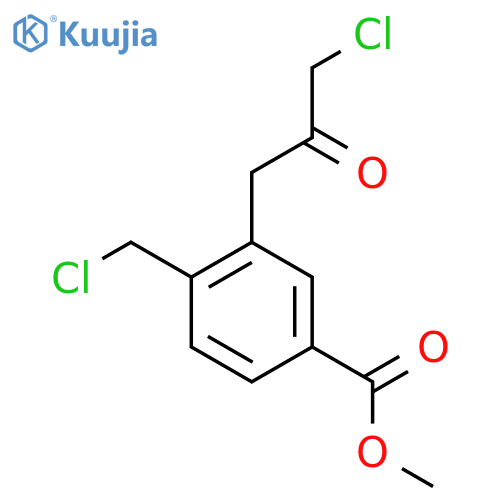 Methyl 3-(3-chloro-2-oxopropyl)-4-(chloromethyl)benzoate structure