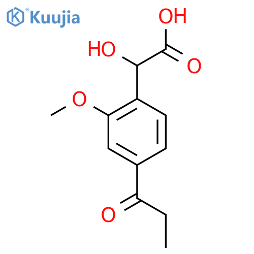 2-Methoxy-4-propionylmandelic acid structure
