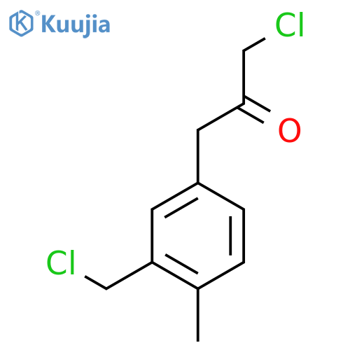1-Chloro-3-(3-(chloromethyl)-4-methylphenyl)propan-2-one structure