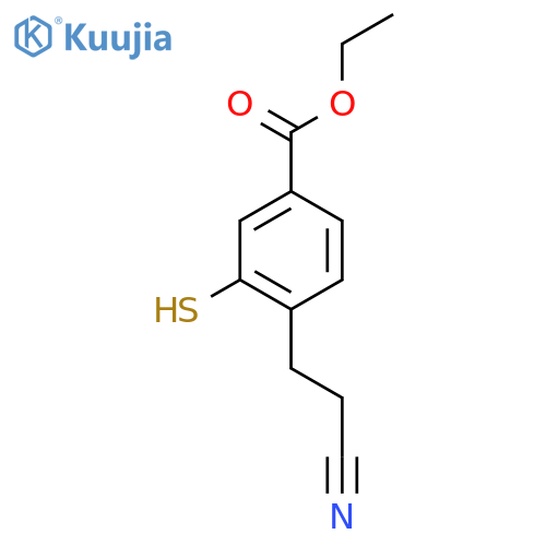 Ethyl 4-(2-cyanoethyl)-3-mercaptobenzoate structure