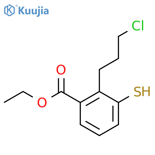 Ethyl 2-(3-chloropropyl)-3-mercaptobenzoate structure