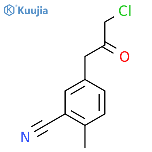 5-(3-Chloro-2-oxopropyl)-2-methylbenzonitrile structure