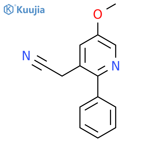 5-Methoxy-2-phenylpyridine-3-acetonitrile structure