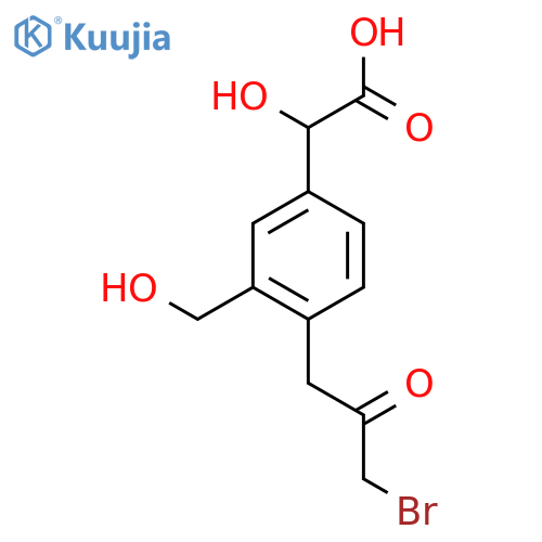 4-(3-Bromo-2-oxopropyl)-3-(hydroxymethyl)mandelic acid structure