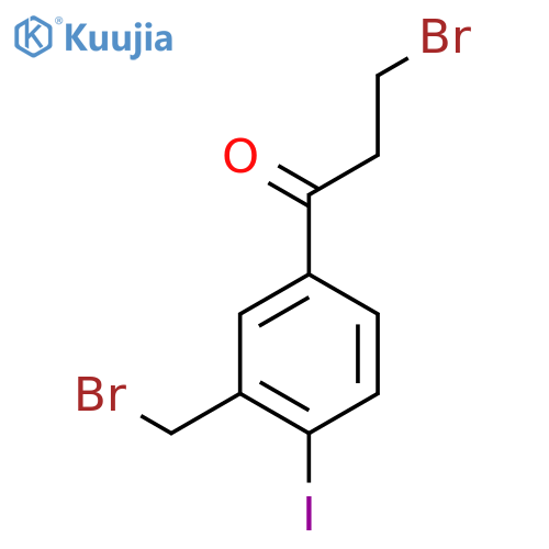 3-Bromo-1-(3-(bromomethyl)-4-iodophenyl)propan-1-one structure