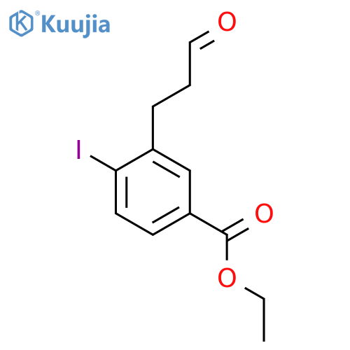 Ethyl 4-iodo-3-(3-oxopropyl)benzoate structure