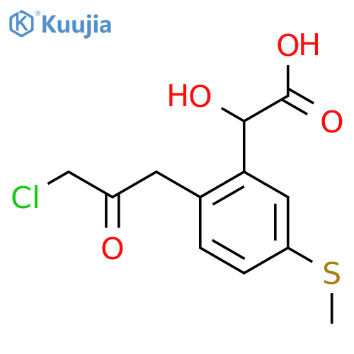 2-(3-Chloro-2-oxopropyl)-5-(methylthio)mandelic acid structure