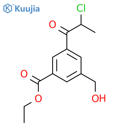 Ethyl 3-(2-chloropropanoyl)-5-(hydroxymethyl)benzoate structure