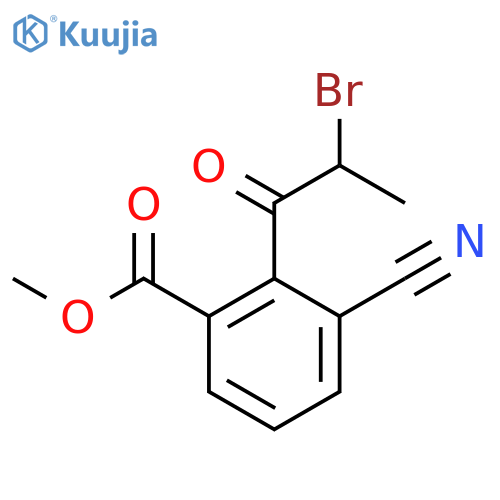 Methyl 2-(2-bromopropanoyl)-3-cyanobenzoate structure