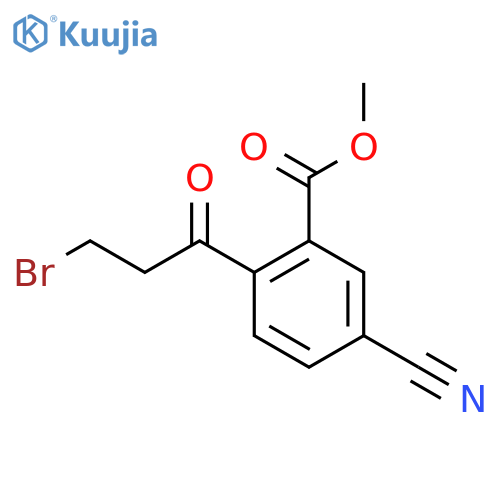 Methyl 2-(3-bromopropanoyl)-5-cyanobenzoate structure