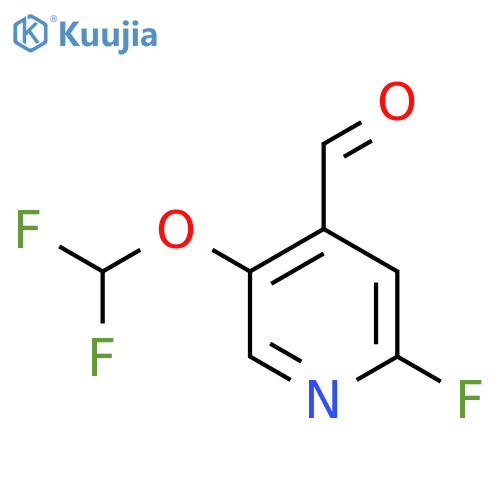 5-Difluoromethoxy-2-fluoro-4-formylpyridine structure