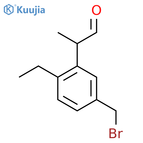 5-(Bromomethyl)-2-ethylphenylpropanal structure