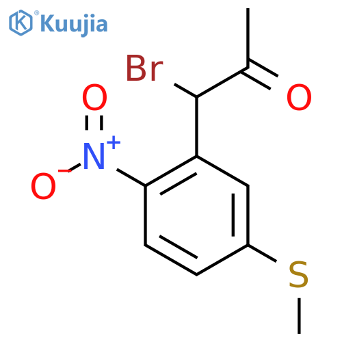 1-Bromo-1-(5-(methylthio)-2-nitrophenyl)propan-2-one structure