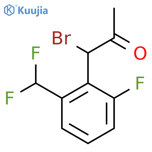 1-Bromo-1-(2-(difluoromethyl)-6-fluorophenyl)propan-2-one structure