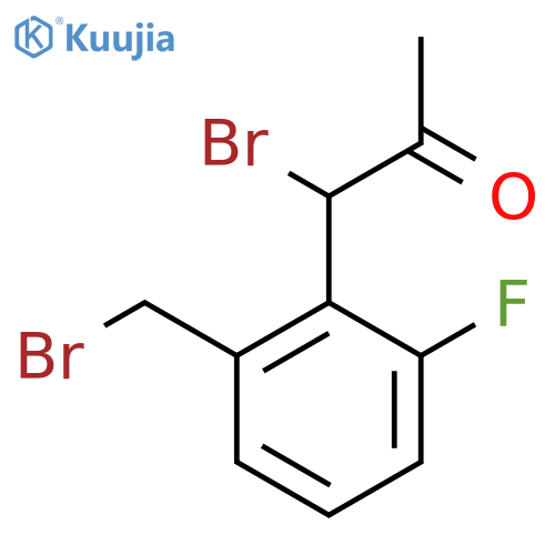 1-Bromo-1-(2-(bromomethyl)-6-fluorophenyl)propan-2-one structure