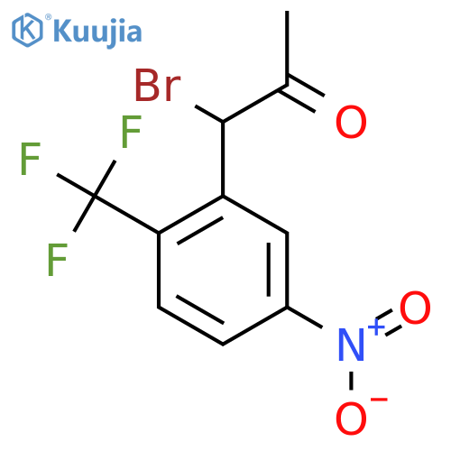 1-Bromo-1-(5-nitro-2-(trifluoromethyl)phenyl)propan-2-one structure