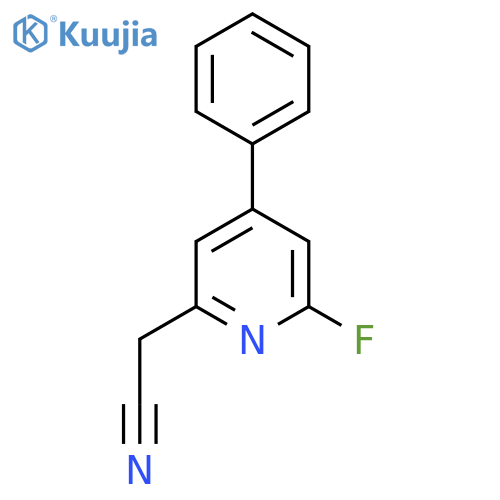 2-Fluoro-4-phenylpyridine-6-acetonitrile structure