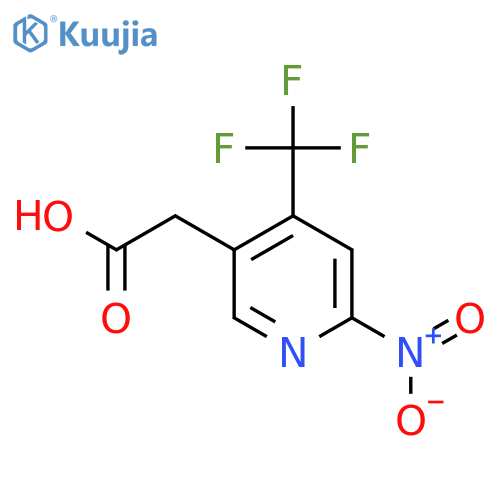 2-Nitro-4-(trifluoromethyl)pyridine-5-acetic acid structure