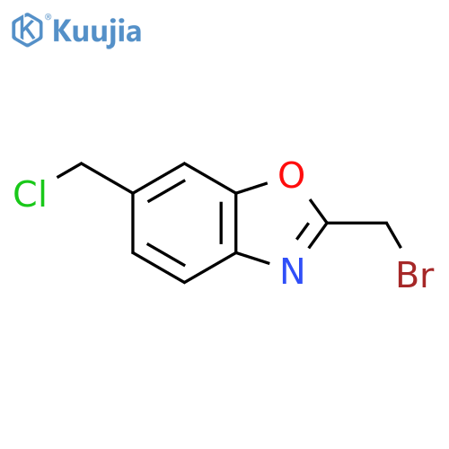 2-(Bromomethyl)-6-(chloromethyl)benzo[d]oxazole structure