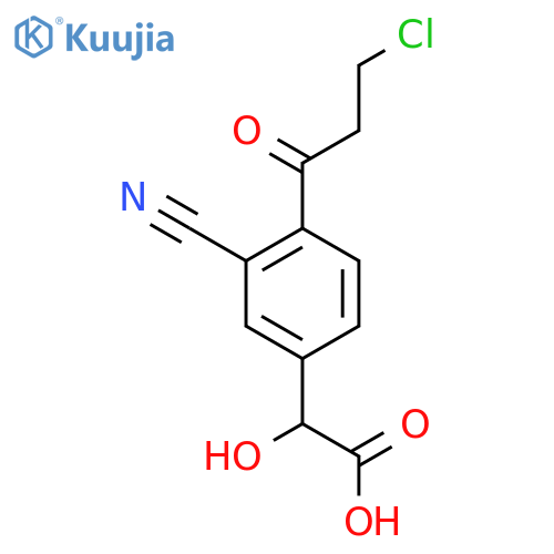 4-(3-Chloropropanoyl)-3-cyanomandelic acid structure
