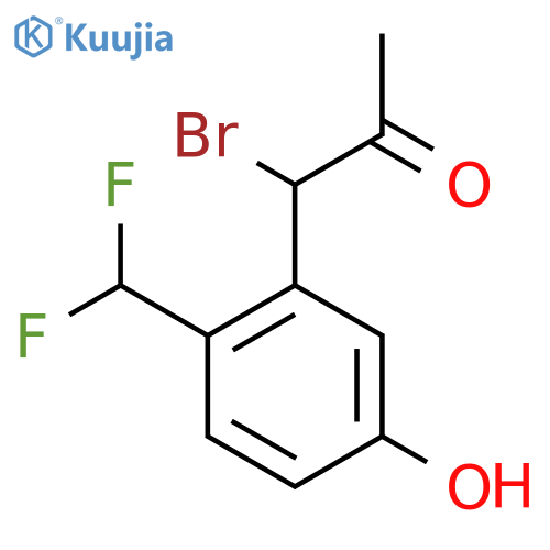 1-Bromo-1-(2-(difluoromethyl)-5-hydroxyphenyl)propan-2-one structure