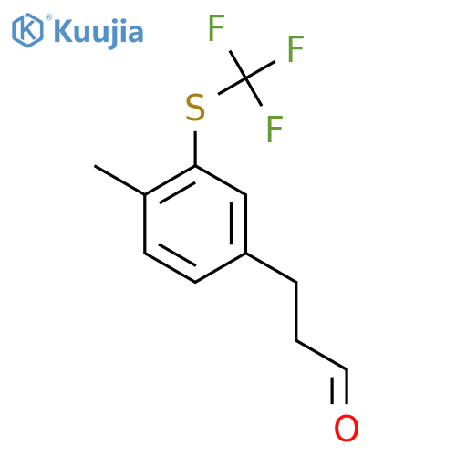 4-(3-Oxopropyl)-2-(trifluoromethylthio)toluene structure