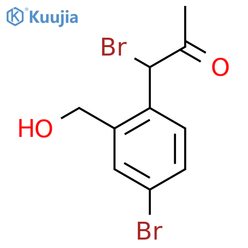 1-Bromo-1-(4-bromo-2-(hydroxymethyl)phenyl)propan-2-one structure