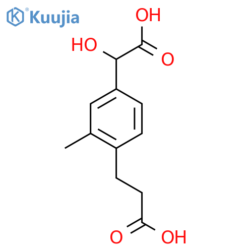 4-(2-Carboxyethyl)-3-methylmandelic acid structure