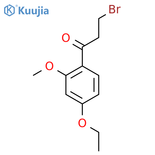 3-Bromo-1-(4-ethoxy-2-methoxyphenyl)propan-1-one structure