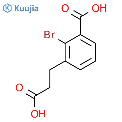 2-Bromo-3-(2-carboxyethyl)benzoic acid structure