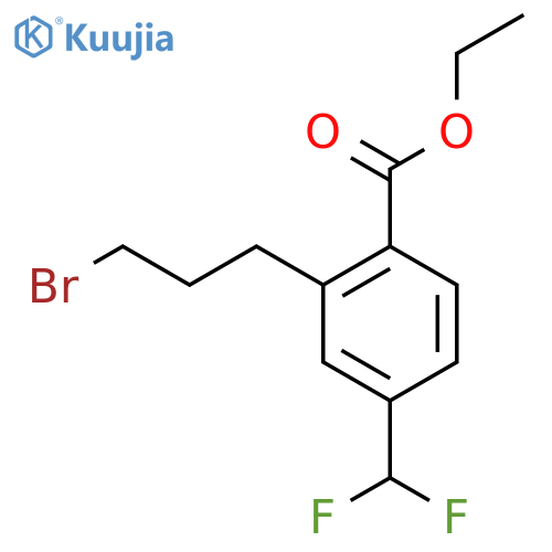Ethyl 2-(3-bromopropyl)-4-(difluoromethyl)benzoate structure