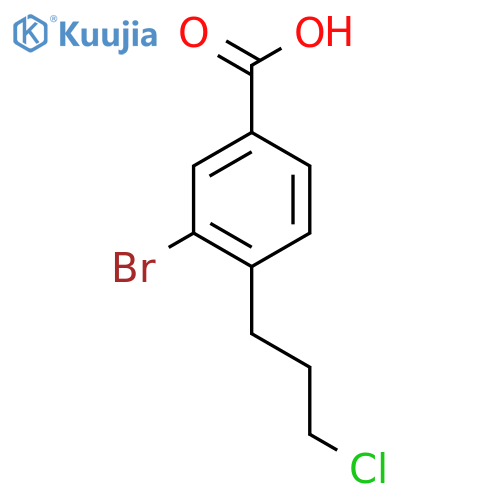 3-Bromo-4-(3-chloropropyl)benzoic acid structure